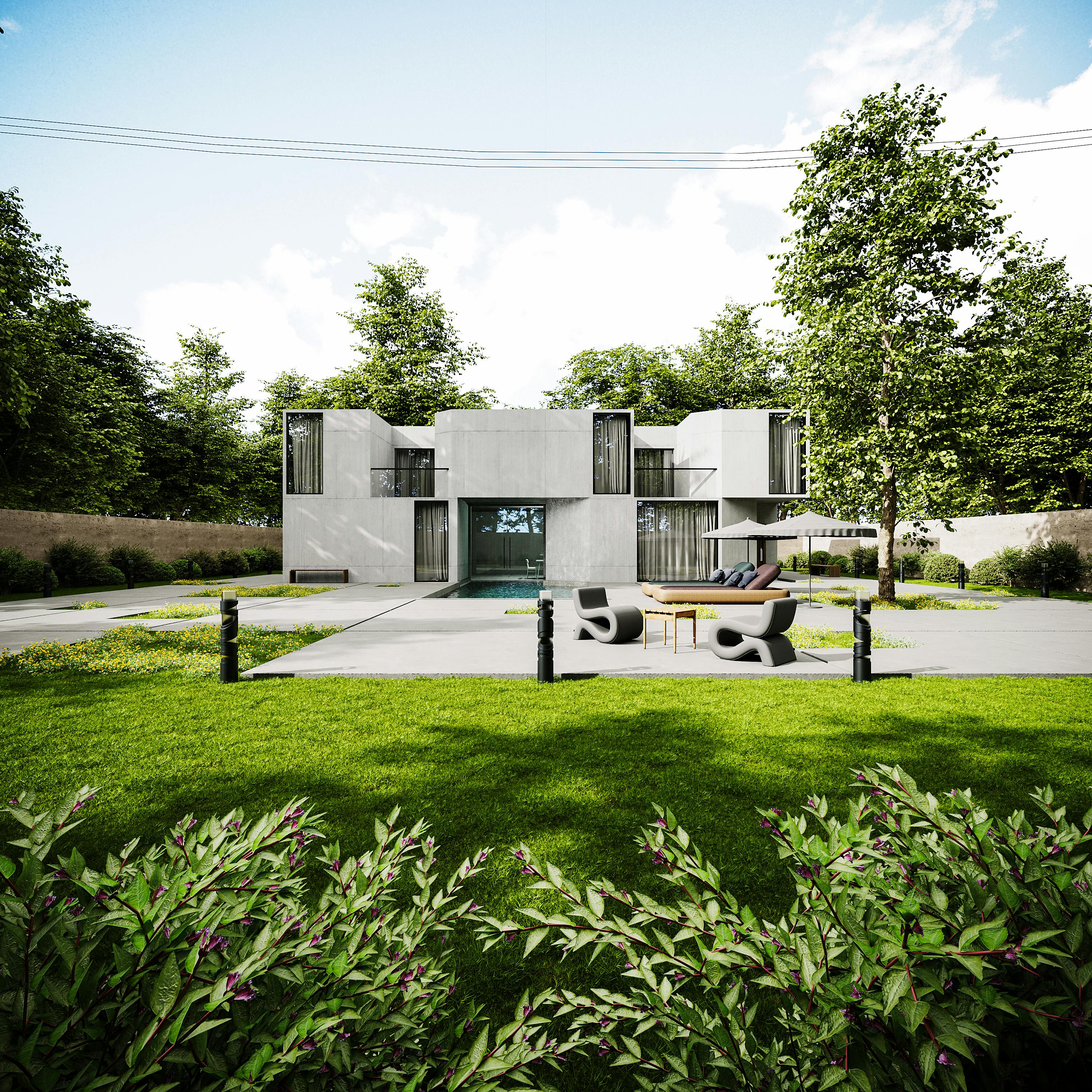 Jardin contemporain entretenu par paysagiste Hush Garden Saint-Just